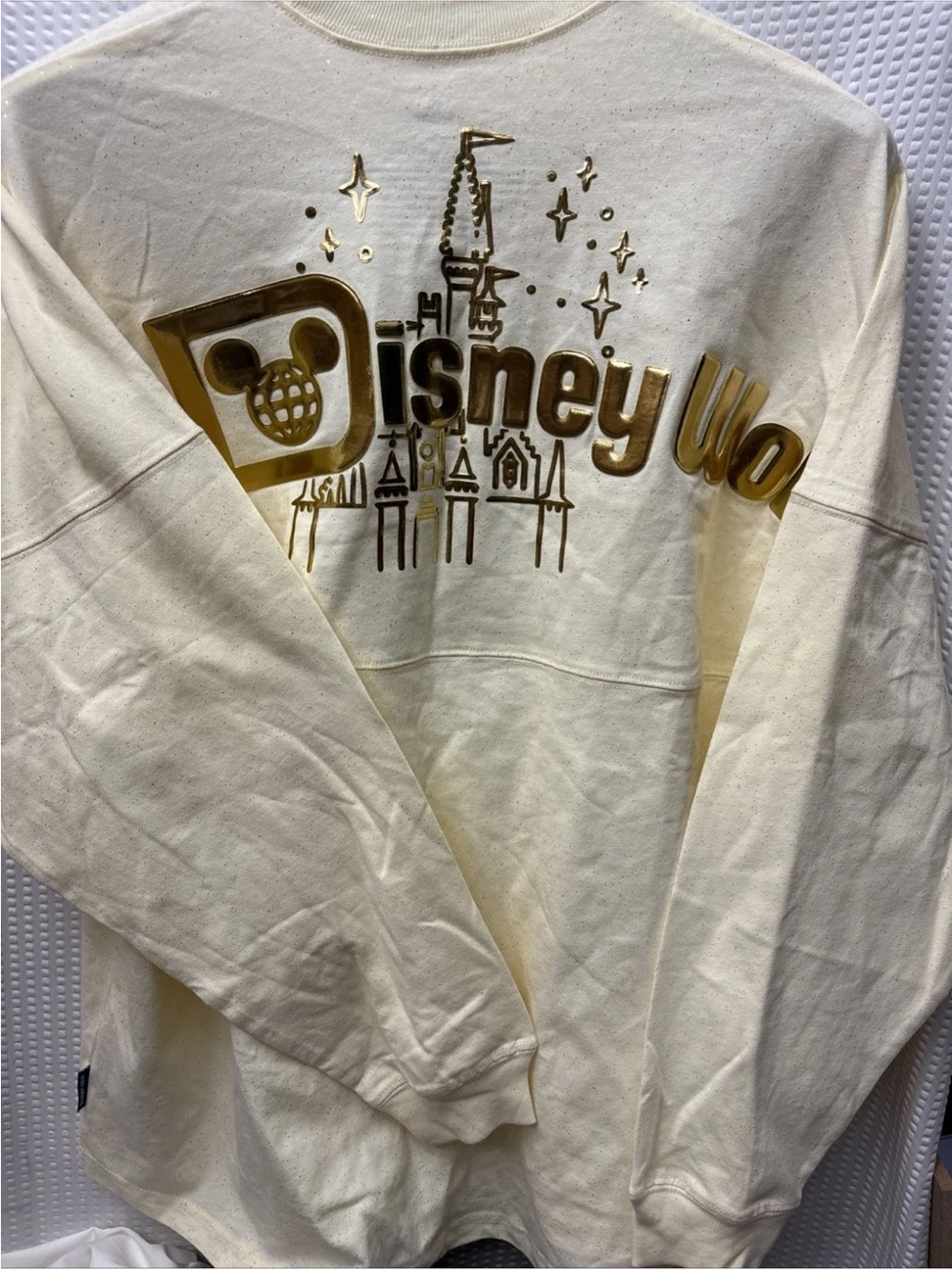 NWT Disney Parks Walt Disney World metallic castle spirit jersey Sz M - Picture 11 of 11